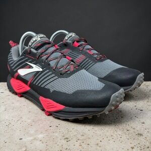 Brooks Cascadia 13 Womens Trail Running Shoes Gray Black Pink 1202741B091